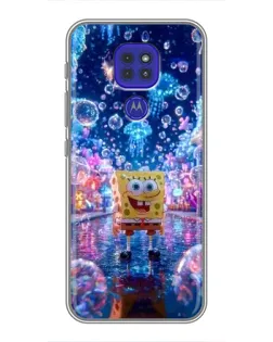Чехол для Motorola MOTO G9 Play с картинкой «Неоновый океан»