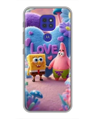 Чехол для Motorola MOTO G9 Play с картинкой «Губка Боб Патрик»