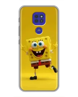 Чехол для Motorola MOTO G9 Play с картинкой «Позитивный Губка Боб»