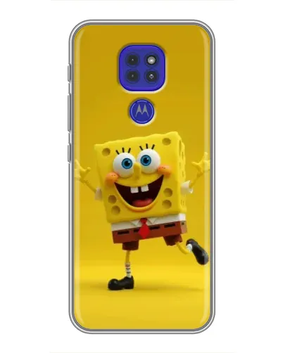 Чехол для Motorola MOTO G9 Play с картинкой «Позитивный Губка Боб»