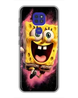 Чехол для Motorola MOTO G9 Play с картинкой «Взрывной Спанч Боб»