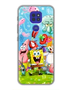 Чохол для Motorola MOTO G9 Play з картинкою «Губка Боб та друзі»