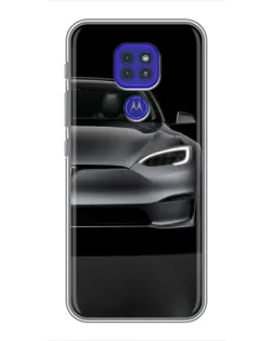 Чехол для Motorola MOTO G9 Play с картинкой «Tesla Model S Look»