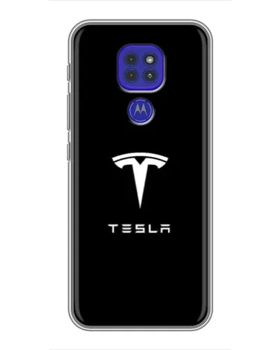 Чехол для Motorola MOTO G9 Play с картинкой «Tesla White Logo» Чехол для Motorola MOTO G9 Play с картинкой «Tesla White Logo»