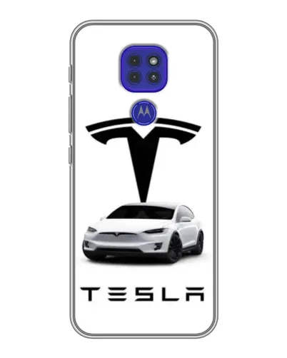 Чехол для Motorola MOTO G9 Play с картинкой «Tesla White Style» Чехол для Motorola MOTO G9 Play с картинкой «Tesla White Style»