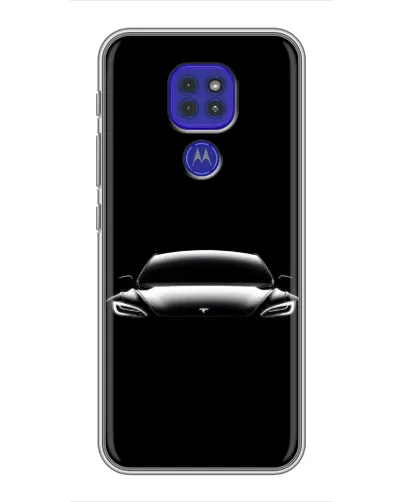 Чехол для Motorola MOTO G9 Play с картинкой «Фары Tesla Night» Чехол для Motorola MOTO G9 Play с картинкой «Фары Tesla Night»