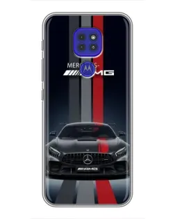 Чехол для Motorola MOTO G9 Play с картинкой «Mercedes — белый карбон»