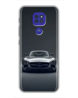 Чехол для Motorola MOTO G9 Play с картинкой «Mercedes на черном»