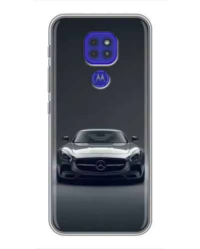 Чехол для Motorola MOTO G9 Play с картинкой «Mercedes на черном»