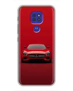 Чехол для Motorola MOTO G9 Play с картинкой «Красный Mercedes AMG»