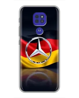 Чехол для Motorola MOTO G9 Play с картинкой «Mercedes — флаг Германии»