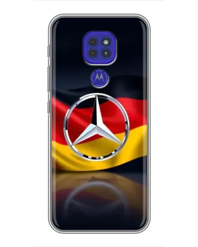 Чехол для Motorola MOTO G9 Play с картинкой «Mercedes — флаг Германии»