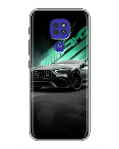 Чехол для Motorola MOTO G9 Play с картинкой «Темный Mercedes AMG»
