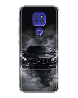 Чехол для Motorola MOTO G9 Play с картинкой «Mercedes в дыму»