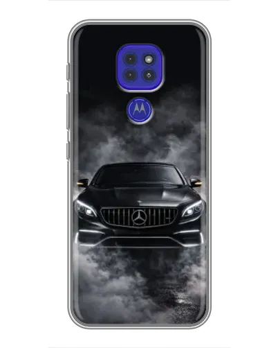 Чехол для Motorola MOTO G9 Play с картинкой «Mercedes в дыму»