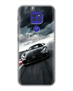 Чехол для Motorola MOTO G9 Play с картинкой «Гоночный Mercedes AMG»