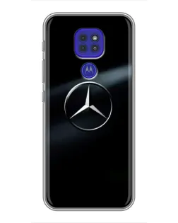 Чехол для Motorola MOTO G9 Play с картинкой «Mercedes на металле»