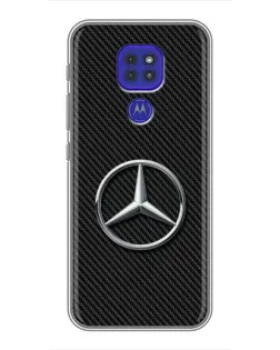 Чехол для Motorola MOTO G9 Play с картинкой «Карбоновый Mercedes стиль»