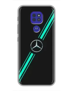 Чехол для Motorola MOTO G9 Play с картинкой «Спортивные линии Mercedes»