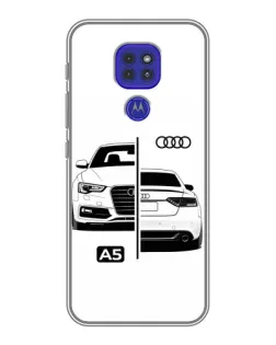 Чохол для Motorola MOTO G9 Play з картинкою «Audi — контрастний дизайн»