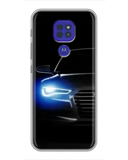Чохол для Motorola MOTO G9 Play з картинкою «Неоновий погляд Audi»
