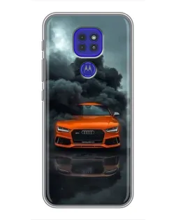 Чохол для Motorola MOTO G9 Play з картинкою «Audi у хмарах диму»