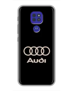 Чохол для Motorola MOTO G9 Play з картинкою «Audi — золотий логотип»