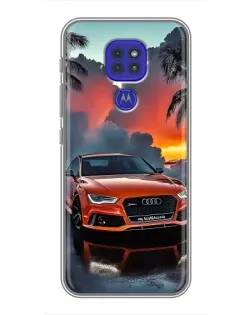 Чохол для Motorola MOTO G9 Play з картинкою «Audi — захід сонця»