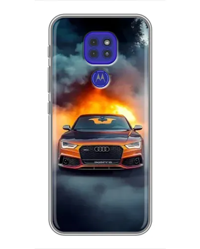Чохол для Motorola MOTO G9 Play з картинкою «Audi у вогняному диму» Чохол для Motorola MOTO G9 Play з картинкою «Audi у вогняному диму»
