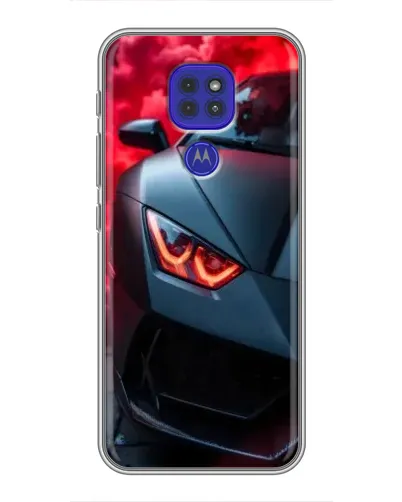 Чехол для Motorola MOTO G9 Play с картинкой «Lamborghini красное сияние»