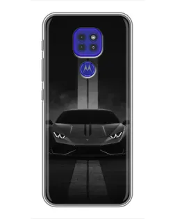 Чехол для Motorola MOTO G9 Play с картинкой «Lamborghini симметрия дорог»