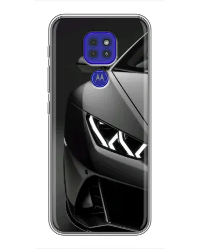 Чехол для Motorola MOTO G9 Play с картинкой «Lamborghini фары детализация»