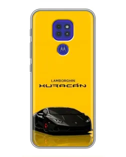 Чехол для Motorola MOTO G9 Play с картинкой «Lamborghini Huracan черный»