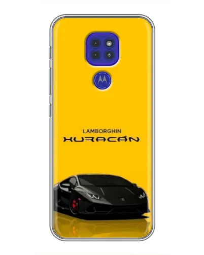 Чехол для Motorola MOTO G9 Play с картинкой «Lamborghini Huracan черный»