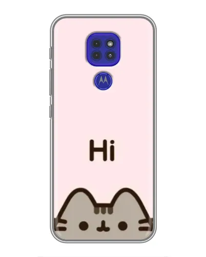 Чехол для Motorola MOTO G9 Play с картинкой «Пушин говорит Hi» Чехол для Motorola MOTO G9 Play с картинкой «Пушин говорит Hi»
