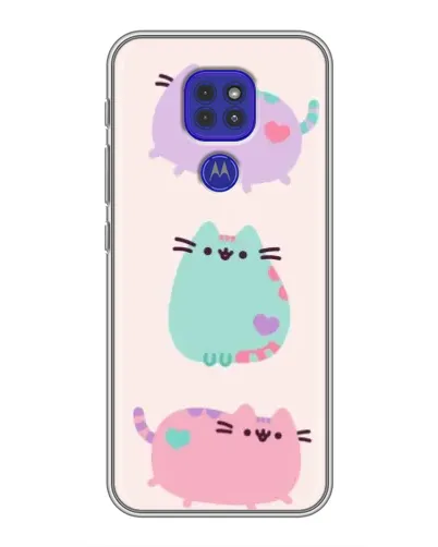 Чехол для Motorola MOTO G9 Play с картинкой «Pusheen трио» Чехол для Motorola MOTO G9 Play с картинкой «Pusheen трио»