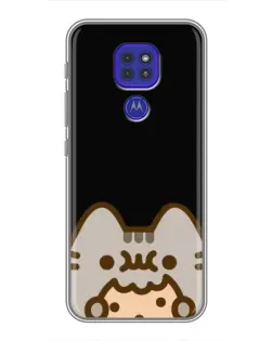 Чехол для Motorola MOTO G9 Play с картинкой «Пушин на черном»