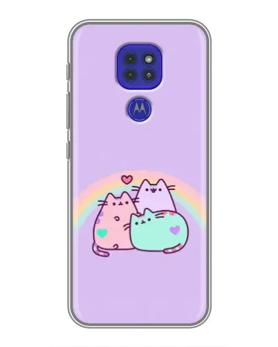 Чехол для Motorola MOTO G9 Play с картинкой «Радужные Пушины» Чехол для Motorola MOTO G9 Play с картинкой «Радужные Пушины»
