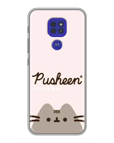Чехол для Motorola MOTO G9 Play с картинкой «Pusheen логотип» Чехол для Motorola MOTO G9 Play с картинкой «Pusheen логотип»