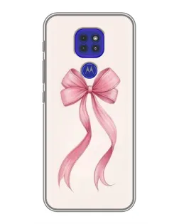 Чехол для Motorola MOTO G9 Play с картинкой «Розовый бант»