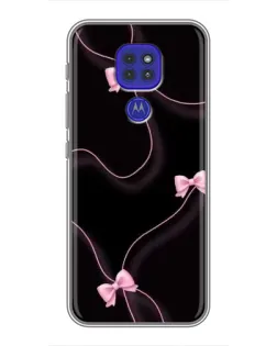 Чехол для Motorola MOTO G9 Play с картинкой «Розовые ленты»