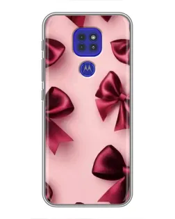 Чехол для Motorola MOTO G9 Play с картинкой «Бордовый атлас»