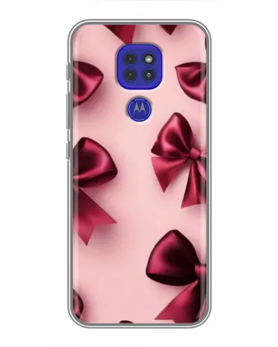 Чехол для Motorola MOTO G9 Play с картинкой «Бордовый атлас»