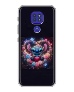 Чехол для Motorola MOTO G9 Play с картинкой «Stitch в цветах» Чехол для Motorola MOTO G9 Play с картинкой «Stitch в цветах»