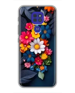 Чехол для Motorola MOTO G9 Play с картинкой «Цветочная феерия»