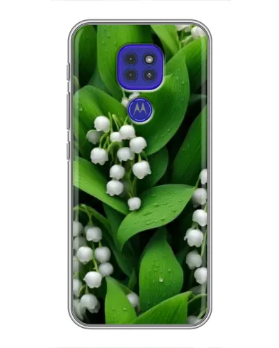 Чехол для Motorola MOTO G9 Play с картинкой «Ландыши в зелени»