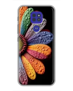 Чехол для Motorola MOTO G9 Play с картинкой «Радужный цветок»