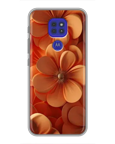 Чехол для Motorola MOTO G9 Play с картинкой «Оранжевый макро цветок»