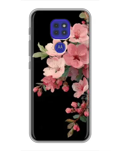 Чехол для Motorola MOTO G9 Play с картинкой «Розовая ветка сакуры»