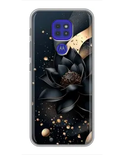 Чехол для Motorola MOTO G9 Play с картинкой «Черный лотос»